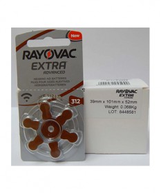 Батарейки для слухових апаратів Rayovac Extra 312 (60 шт)