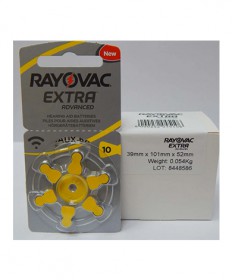 Батарейки для слухових апаратів Rayovac Extra 10 (60 шт)